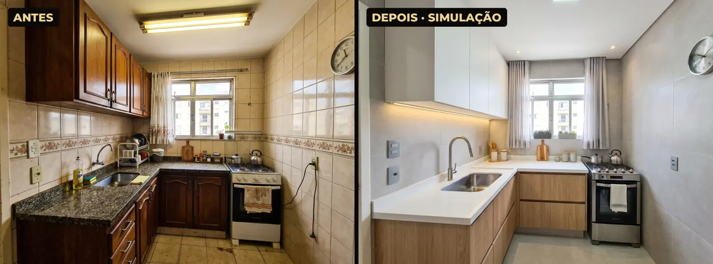 Comparativo de antes e depois montado com /beforeafter